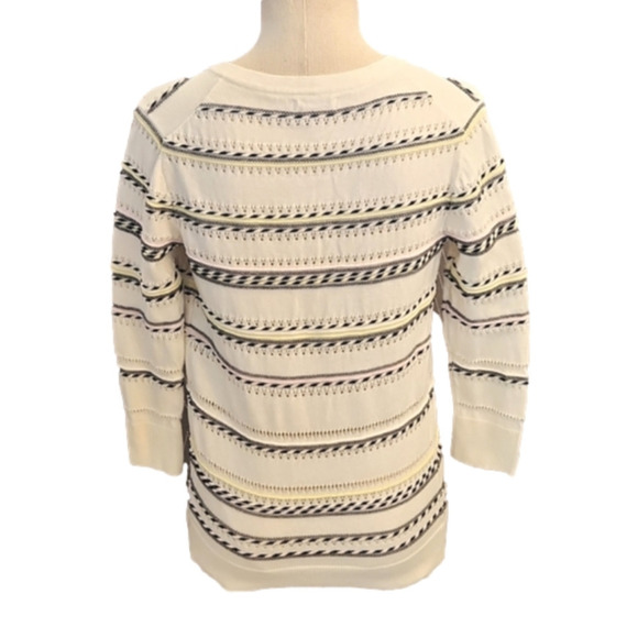 WOMENS Merona white with soft stripes of color cardigan size XS. - Picture 6 of 14